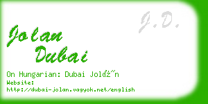 jolan dubai business card